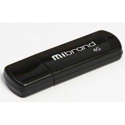 USB Flash Drive 4Gb Mibrand Grizzly Black (MI2.0/GR4P3B)