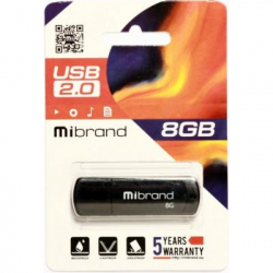 USB Flash Drive 8Gb Mibrand Grizzly Black (MI2.0/GR8P3B) -  2