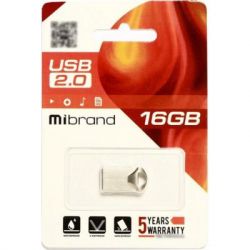 USB   Mibrand 16GB Hawk Silver USB 2.0 (MI2.0/HA16M1S) -  2