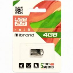 USB Flash Drive 4Gb Mibrand Hawk Black (MI2.0/HA4M1B) -  2