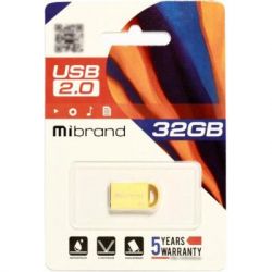 USB Flash Drive 32Gb Mibrand lynx Gold (MI2.0/LY32M2G) -  2