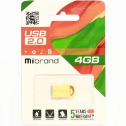 USB Flash Drive 4Gb Mibrand lynx Gold (MI2.0/LY4M2G) -  2