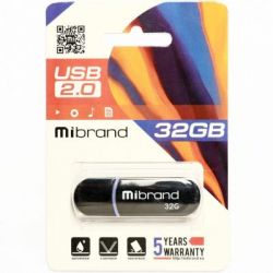 USB   Mibrand 32GB Panther Black USB 2.0 (MI2.0/PA32P2B) -  2