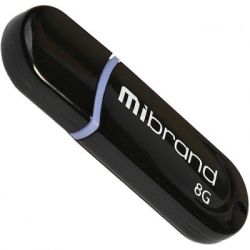 USB   Mibrand 8GB Panther Black USB 2.0 (MI2.0/PA8P2B)