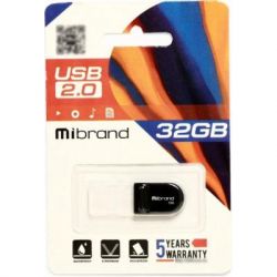 USB Flash Drive 32Gb Mibrand Scorpio Black (MI2.0/SC32M3B) -  2