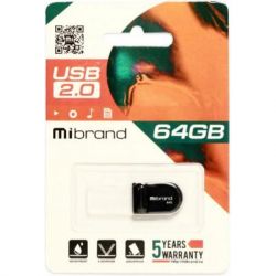 USB   Mibrand 64GB Scorpio Black USB 2.0 (MI2.0/SC64M3B) -  2
