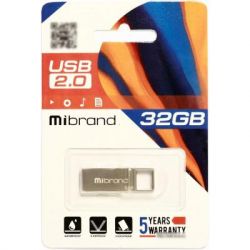 USB Flash Drive 32Gb Mibrand Shark Silver (MI2.0/SH32U4S) -  2