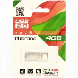 USB Flash Drive 4Gb Mibrand Shark Silver (MI2.0/SH4U4S) -  2