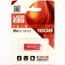 USB   Mibrand 16GB hameleon Red USB 2.0 (MI2.0/CH16U6R) -  2