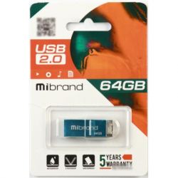 USB   Mibrand 64GB hameleon Light Blue USB 2.0 (MI2.0/CH64U6LU) -  2