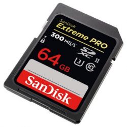  ' SanDisk  ' 64GB SDXC C10 UHS-II U3 V90 R300/W260MB/s Extreme Pro SDSDXDK-064G-GN4IN -  2