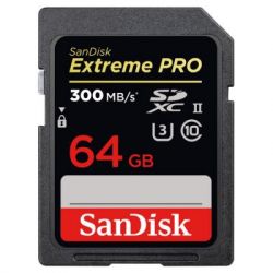  ' SanDisk  ' 64GB SDXC C10 UHS-II U3 V90 R300/W260MB/s Extreme Pro SDSDXDK-064G-GN4IN -  1