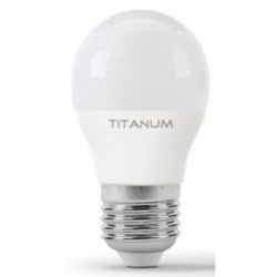 Лампа Titanum LED, E27, 6W, G45 (аналог 45W), 4100K (яркий свет), класс А+ (TL-G45-06274)
