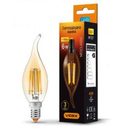 �������� Videx Filament C37FtA 6W E14 2200K 220V (VL-C37FtA-06142) - �������� 2