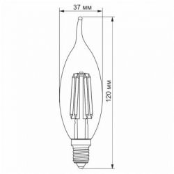 �������� Videx Filament C37FtA 6W E14 2200K 220V (VL-C37FtA-06142) - �������� 3