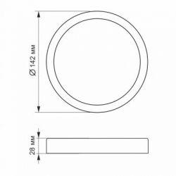 Світильник Videx LED 12W 5000K 220V (VL-DLRS-125) - Картинка 3