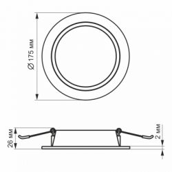���������� Videx LED 15W 5000K 220V (VL-DLBR-155) - �������� 5