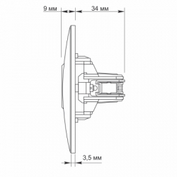 ТВ розетка Videx BINERA SAT одинарная спутниковая серебря (VF-BNSK1SATE-SS) - Картинка 6