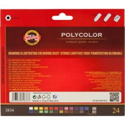 Карандаши цветные Koh-i-Noor Polycolor художественные 24 цвета (3834) - Картинка 2