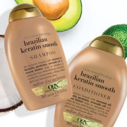 Кондиционер для волос OGX Brazilian Keratin Smooth для укрепления волос 385 мл (0022796976024) - Картинка 7