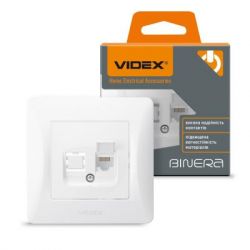  , Videx Binera, White, IP20, 86 x 86  (VF-BNSK1PC6-W) -  4
