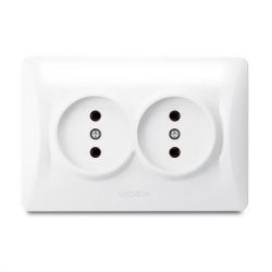 ������� �������, Videx Binera, White, ��� ����������, IP20, 16A, 118 x 86 �� (VF-BNSK2-W)