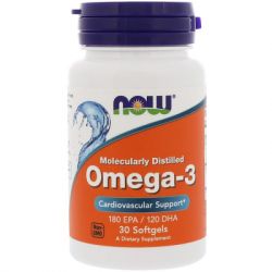   Now Foods  , -3, Omega-3, 1000 , 30   (NOW-01649)