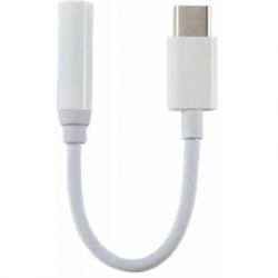 Перехідник Lapara USB Type-C Male - Audio AUX mini jack 3,5 mm Female (LA-Type-C-Audio-3.5mm white) - Картинка 3