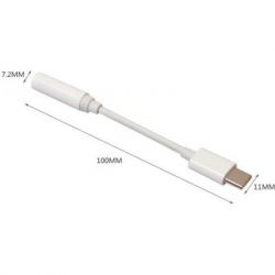 Перехідник Lapara USB Type-C Male - Audio AUX mini jack 3,5 mm Female (LA-Type-C-Audio-3.5mm white) - Картинка 7