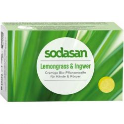 Твердое мыло Sodasan органическое тонизирующее Лемонграсс-Имбирь 100 г (4019886190060)