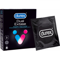Презервативы Durex Dual Extase 3 шт. (5052197053401)