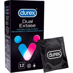 Презервативы Durex Dual Extase 12 шт. (5052197053432)