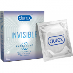 Презервативы Durex Invisible Extra Lube 3 шт. (5052197057058)