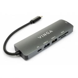  Vinga USB Type-C 3.1 to HDMI+USB3.0+USB 2.0+SD/microSD+PD 6in1 (VHC6) -  2