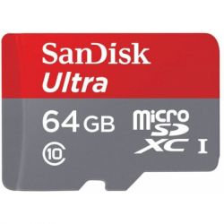   microSDXC, 64Gb, Class10 UHS-I U1 C10 A1, SanDisk Ultra, 100 / 60 MB/s,   (SDSQUA4-064G-GN6MN)