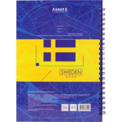 Блокнот Axent на спирали твердая обкл., А5, 96л. Stockholm (8032-08-A) - Картинка 2