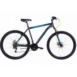 Велосипед Discovery 29" RIDER AM DD рама-21" 2021 Black/Blue (OPS-DIS-29-114) - Картинка 1
