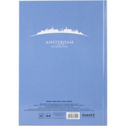 Канцелярская книга Axent Maps Amsterdam А4 в твердой обложке 96 листов в клетку Голуб (8422-507-A) - Картинка 2