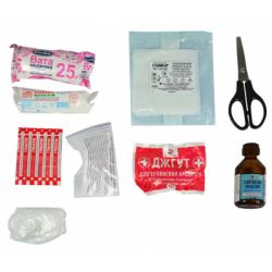 Автомобильная аптечка Poputchik згідно ТУ футляр м'який червоний 19х8х14 (02-002-М) - Картинка 2