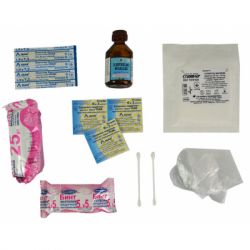 Автомобильная аптечка Poputchik згідно ТУ футляр пластиковий червоний 165х135х65 (02-001-П) - Картинка 2