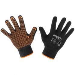 Защитные перчатки Neo Tools рабочие, хлопок и полиэстер, пунктир, p. 8 (97-620-8)