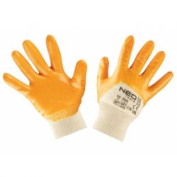 Защитные перчатки Neo Tools рабочие, хлопок, частично покрытые нитрилом, p. 10 (97-631-10)