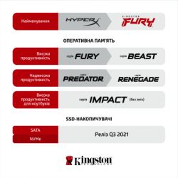  '   SoDIMM DDR4 8GB 3200 MHz Fury Impact Kingston Fury (ex.HyperX) (KF432S20IB/8) -  7