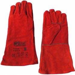 Защитные перчатки WERK замшевые (красные) (59378)