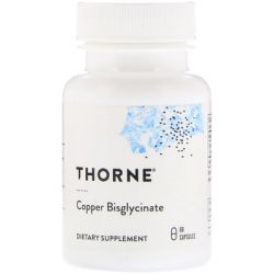 ̳ Thorne Research ̳ (), Copper Bisglycinate, 60  (THR-00341) -  1