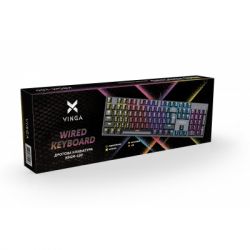 Клавиатура Vinga KBGM-100 LED Blue Switch USB Black (KBGM-100 Black) - Картинка 6