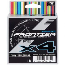 Шнур YGK Frontier X4 Assorted Single Color 100m 1.5/0.205mm 15lb/6.8k (5545.03.21)