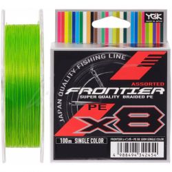 Шнур YGK Frontier X8 Assorted Single Color 100m 2.0/0.235mm 20lb/9.0k (5545.03.38)
