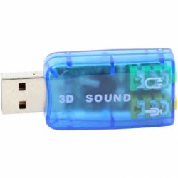 Звукова карта USB 2.0, 5.1, Dynamode 3D Sound, Blue, 90 дБ, Xear 3D, Blister (USB-SOUNDCARD2.0)