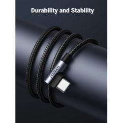 Дата кабель USB 2.0 AM to Type-C 1.0m US176 Both Angled 3A (Black) Ugreen (20856) - Картинка 4